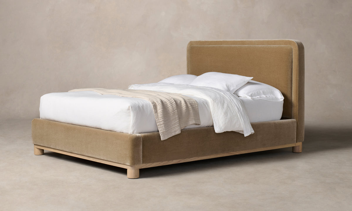 The Kent Bed - Mohair Almond