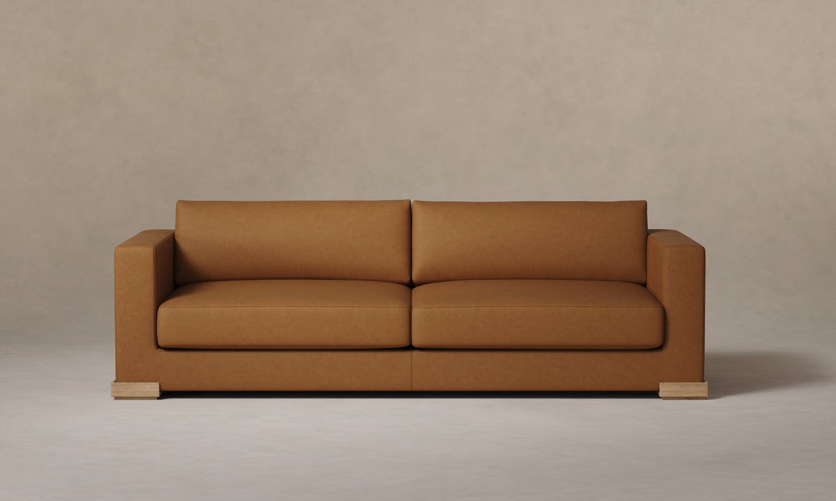 The Blair Sofa - Nubuck Leather Saddle