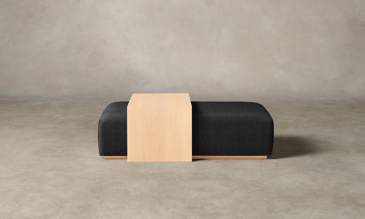 The Bowery Ottoman - Performance Tweed Char