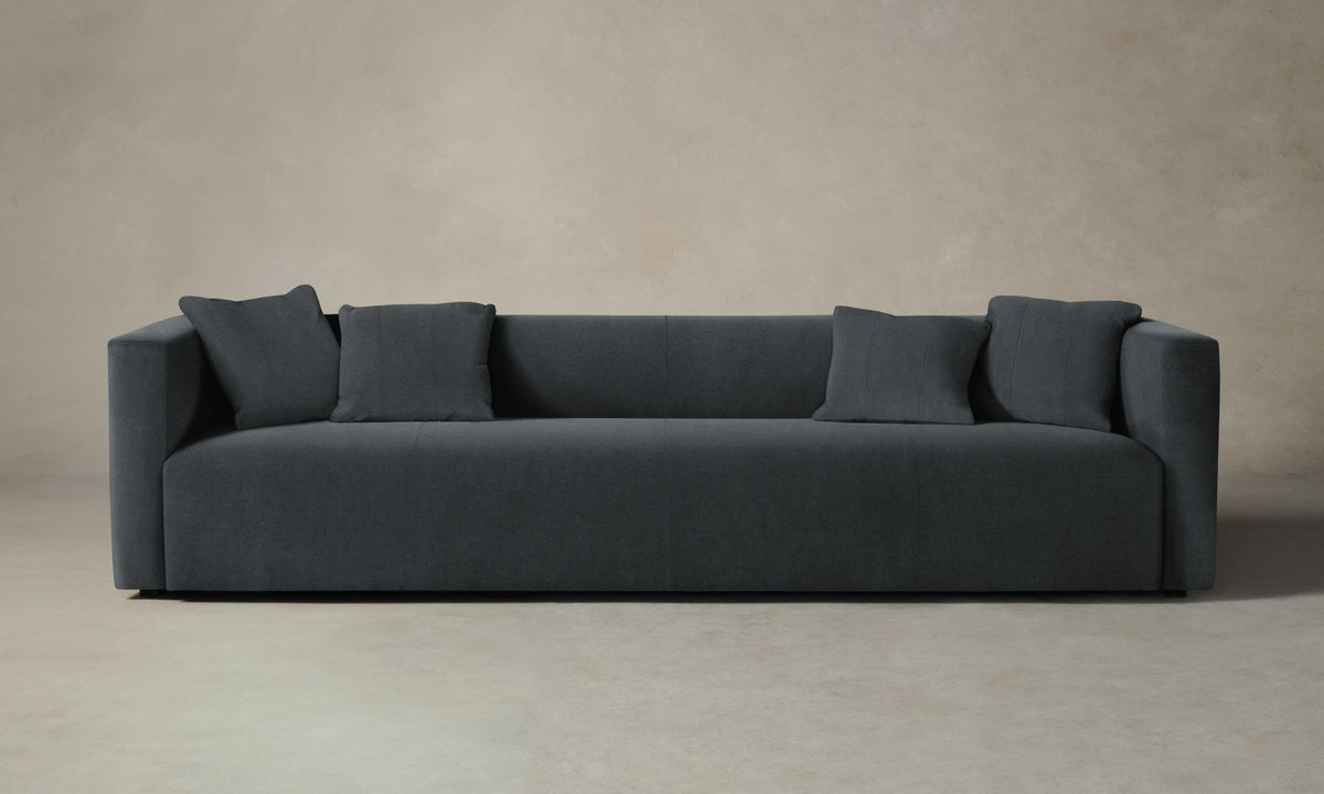 The Breuer Sofa - Marled Alpaca Velvet Basalt