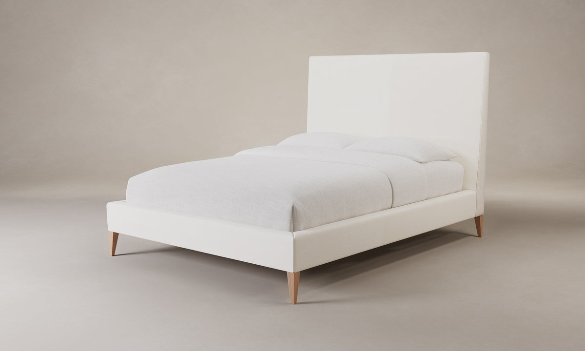 The Essex Bed - Marled Alpaca Velvet Porcelain