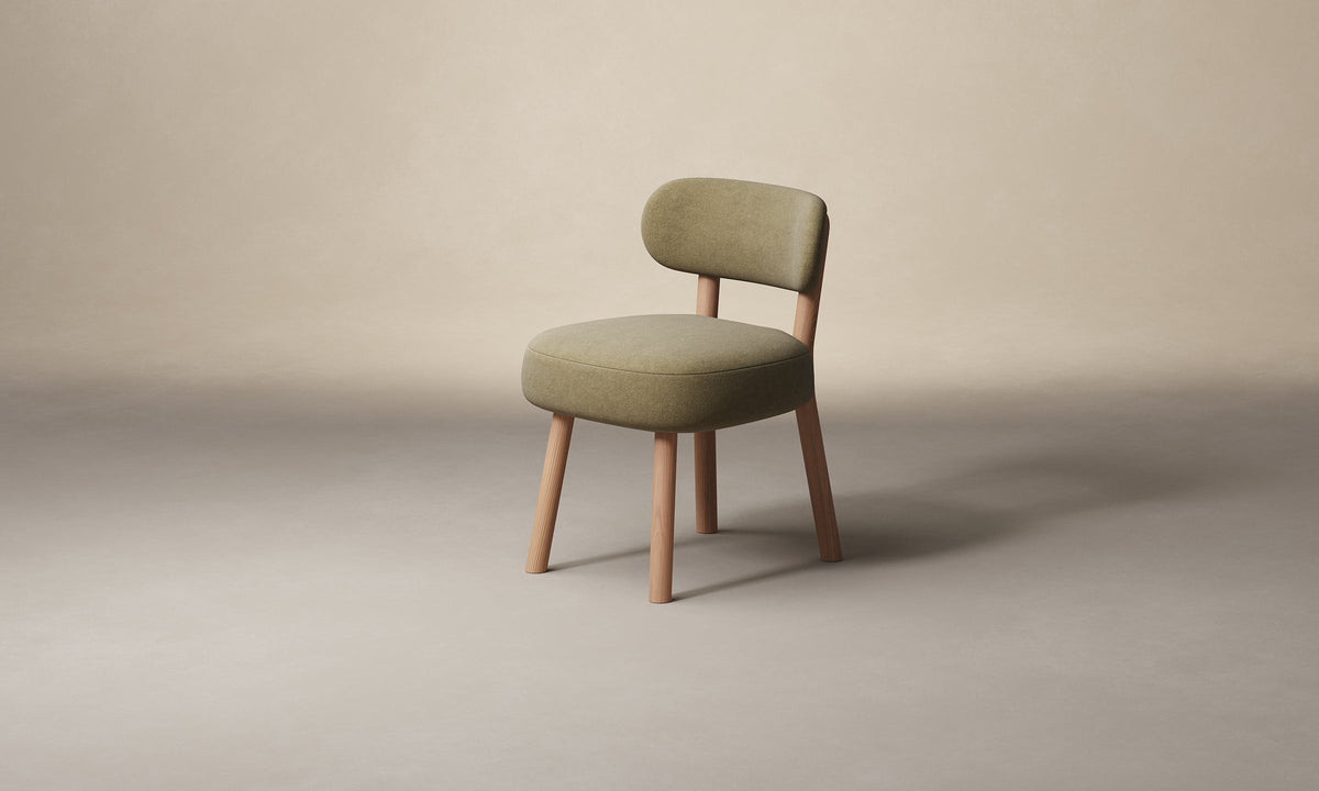 The Jane Dining Chair - Mohair Almond