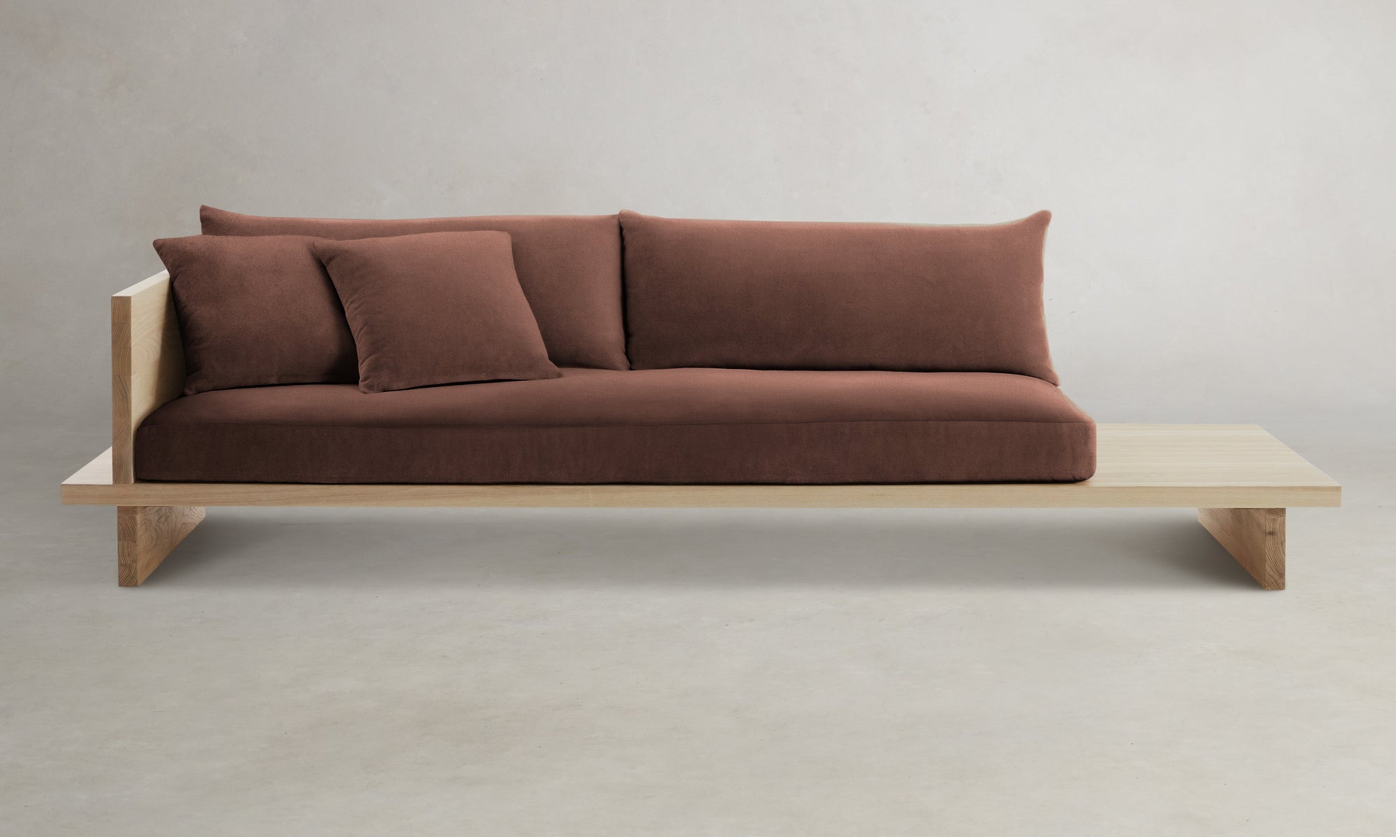 The Muir Sofa - Marled Alpaca Velvet Molasses