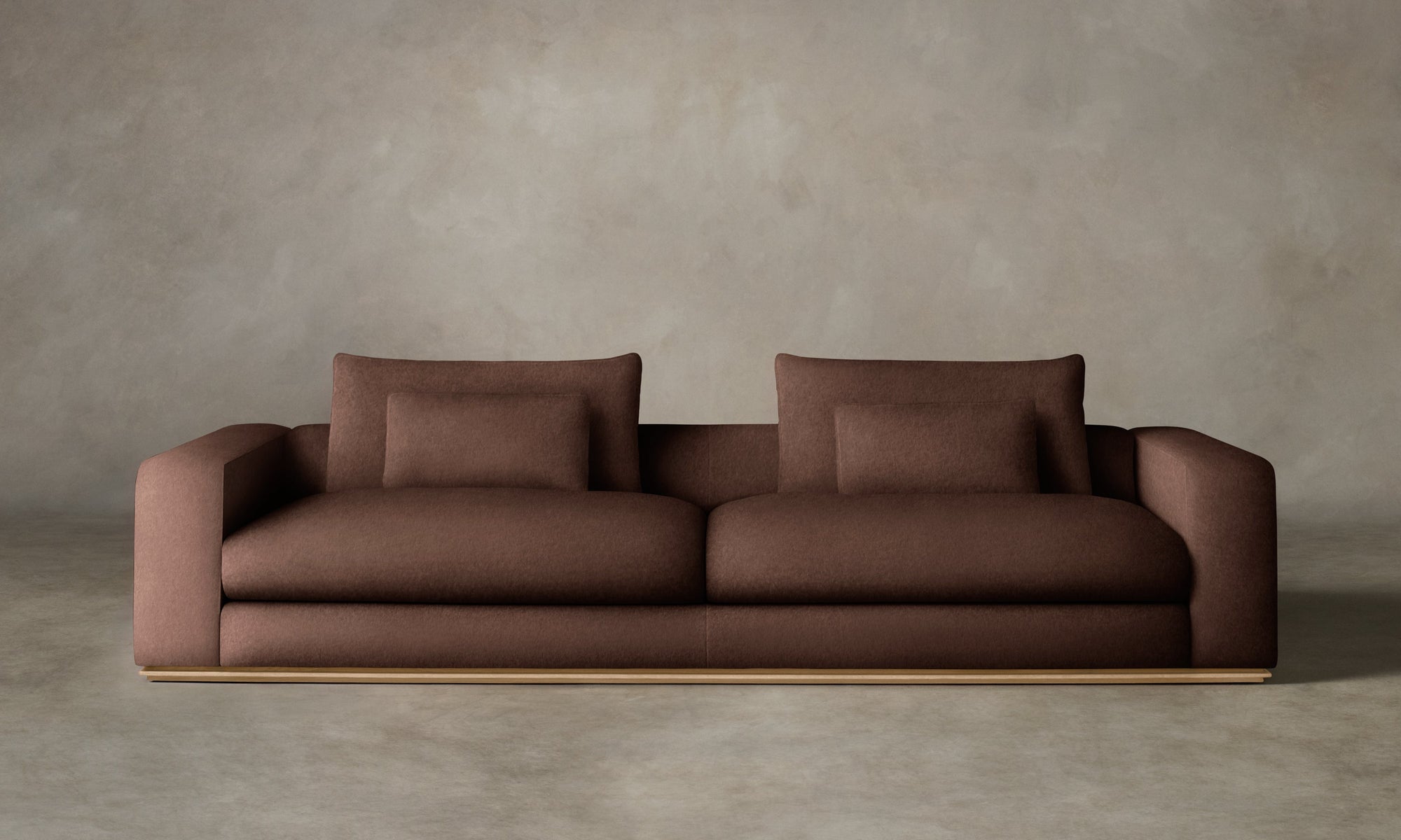 The Nicola Sofa - Marled Alpaca Velvet Molasses