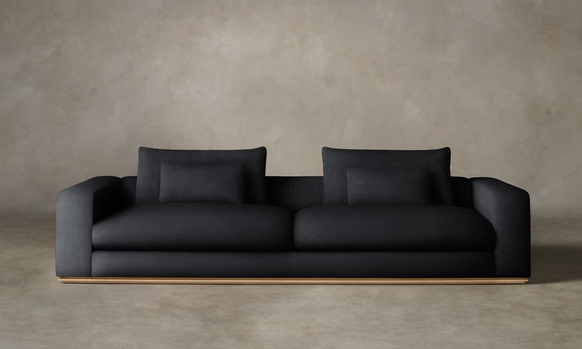 The Nicola Sofa - Marled Alpaca Velvet Nightfall