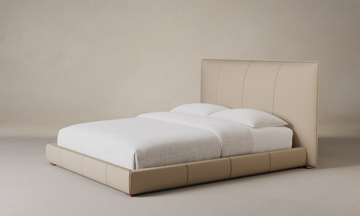 The Wythe Bed - Nubuck Leather Fawn