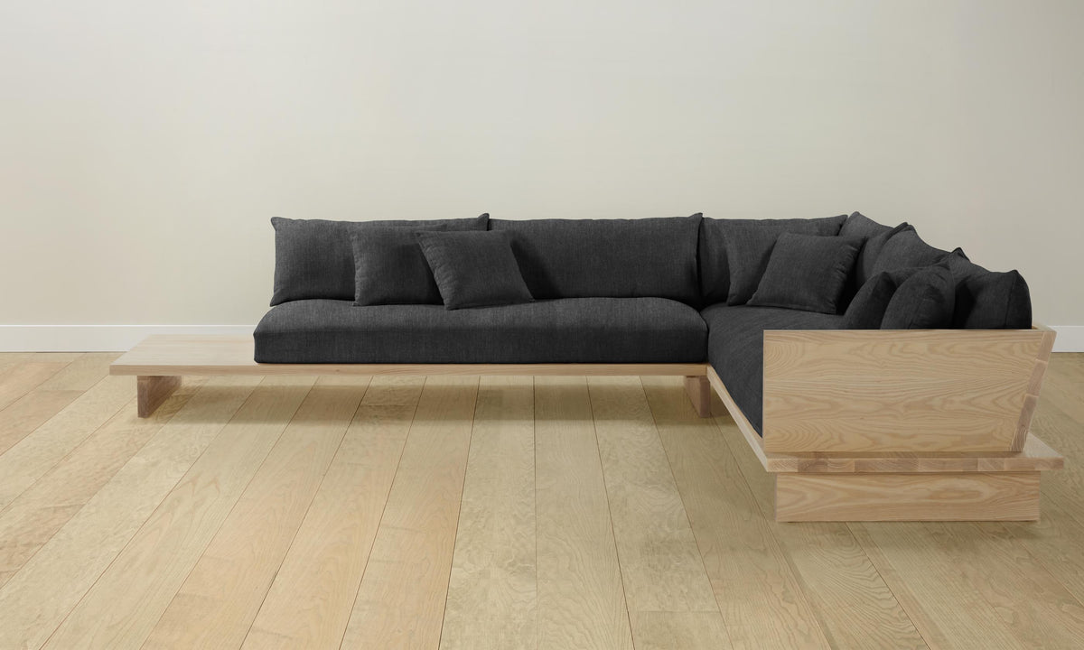 The Muir Sectional - Performance Tweed Char